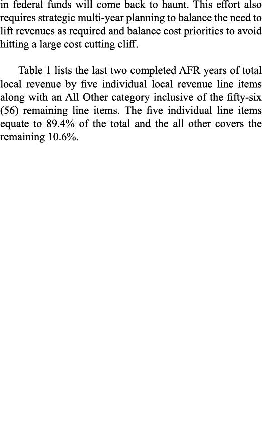 in federal funds will come back to haunt  This effort also requires strategic multi-year planning to balance the need   