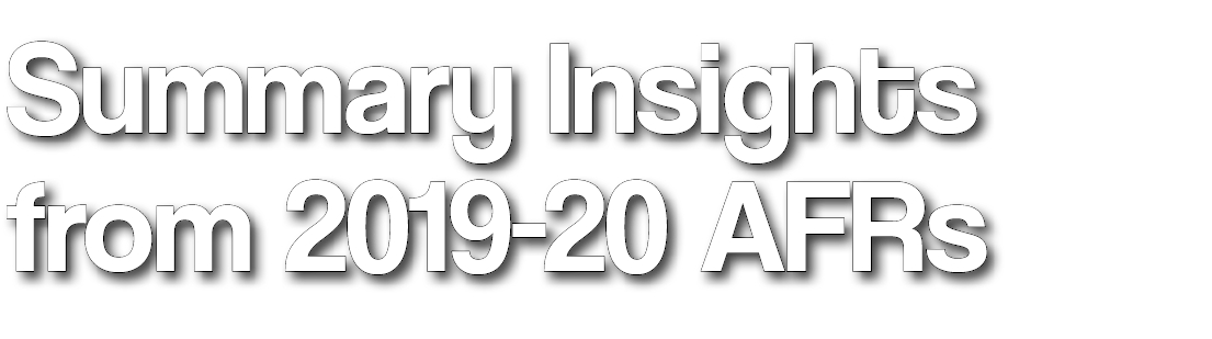 Summary Insights      from 2019-20 AFRs