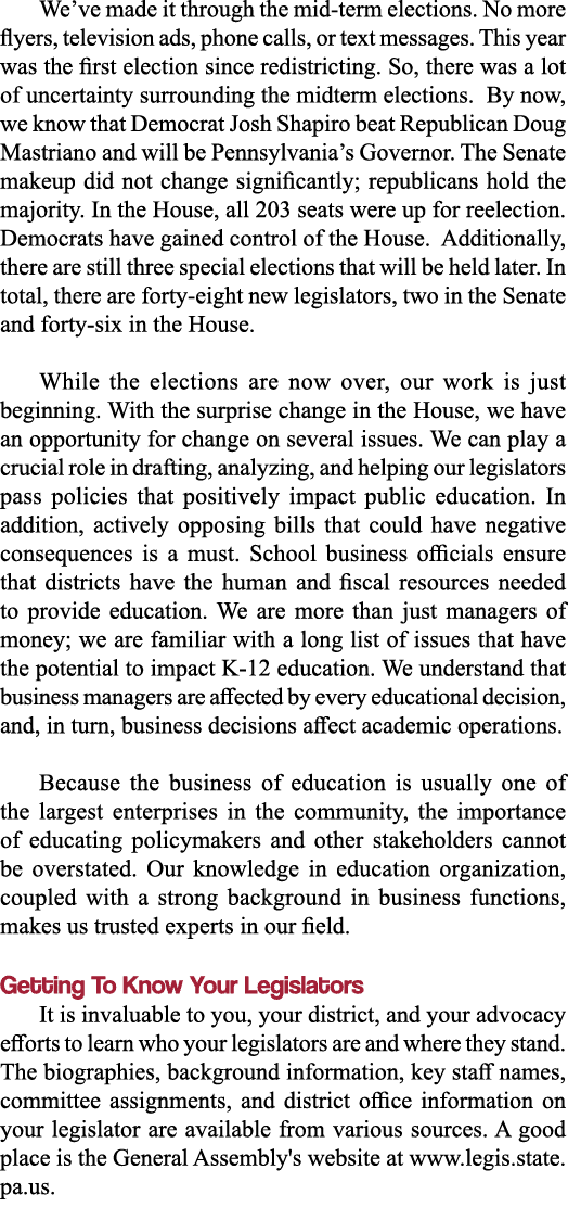 We ve made it through the mid-term elections  No more flyers, television ads, phone calls, or text messages  This yea   