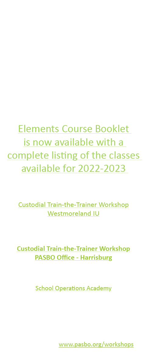 PASBO is continually adding opportunities for our members to enhance their knowledge and keep current with best pract   