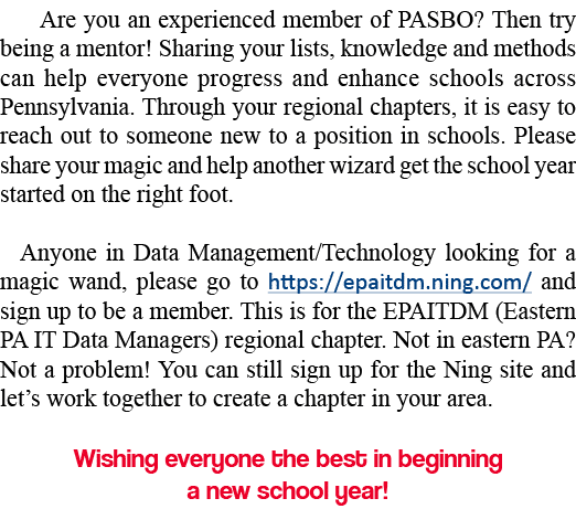Are you an experienced member of PASBO  Then try being a mentor  Sharing your lists, knowledge and methods can help e   
