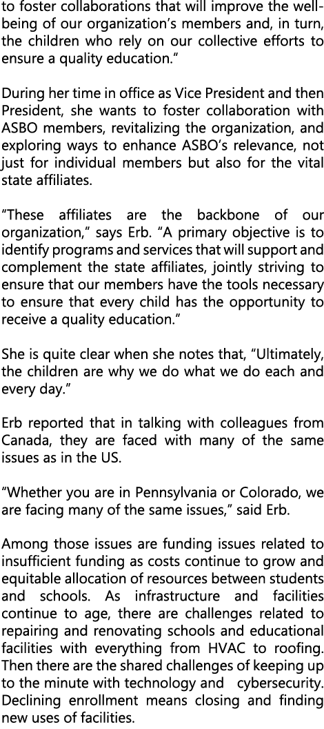 to foster collaborations that will improve the well being of our organization’s members and, in turn, the children wh...