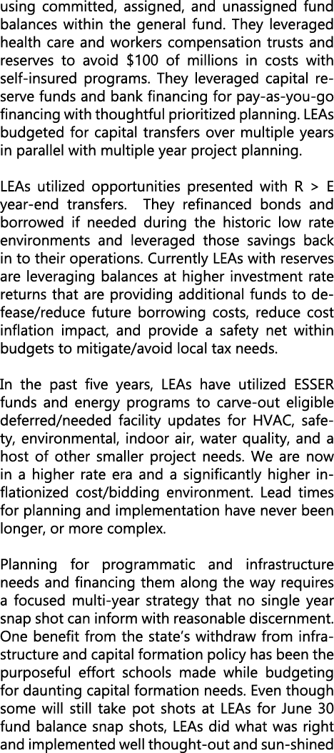 using committed, assigned, and unassigned fund balances within the general fund. They leveraged health care and worke...