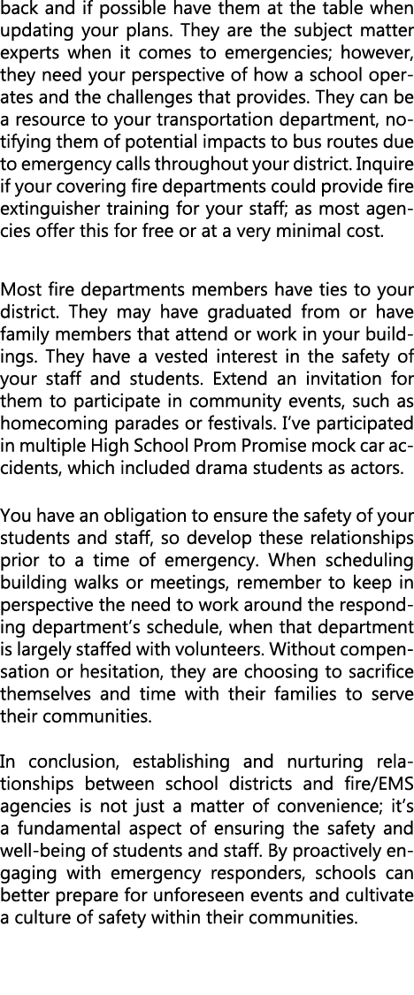 back and if possible have them at the table when updating your plans. They are the subject matter experts when it com...