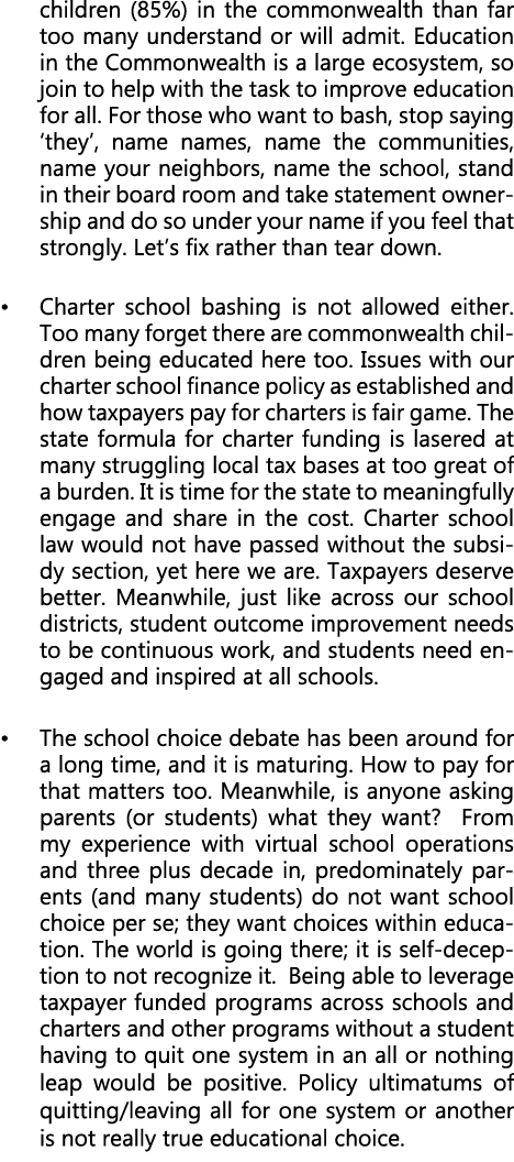 children (85%) in the commonwealth than far too many understand or will admit. Education in the Commonwealth is a lar...