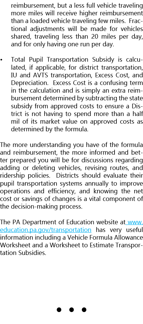 reimbursement, but a less full vehicle traveling more miles will receive higher reimbursement than a loaded vehicle t...