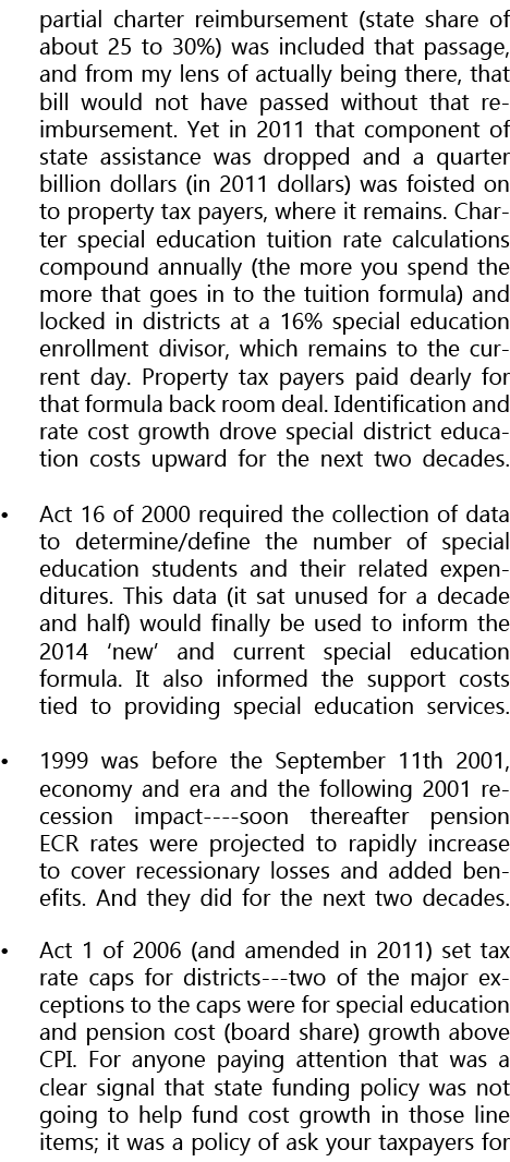 partial charter reimbursement (state share of about 25 to 30%) was included that passage, and from my lens of actuall...