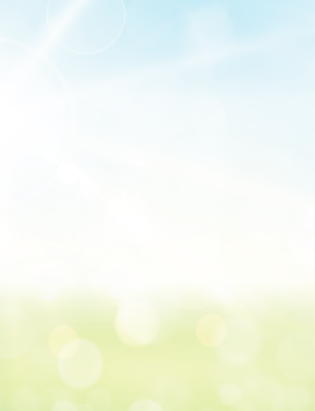 Spring background, blurred light dots, blue sky with sun rays. Great background for any nature, spring, Easter theme.