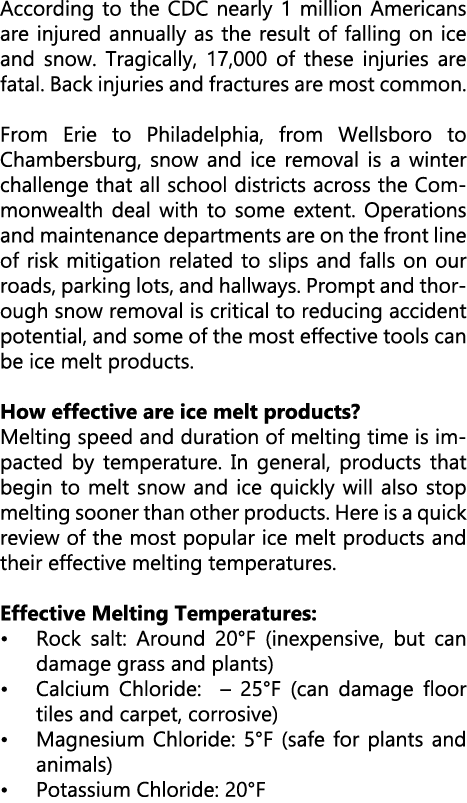 According to the CDC nearly 1 million Americans are injured annually as the result of falling on ice and snow. Tragic...