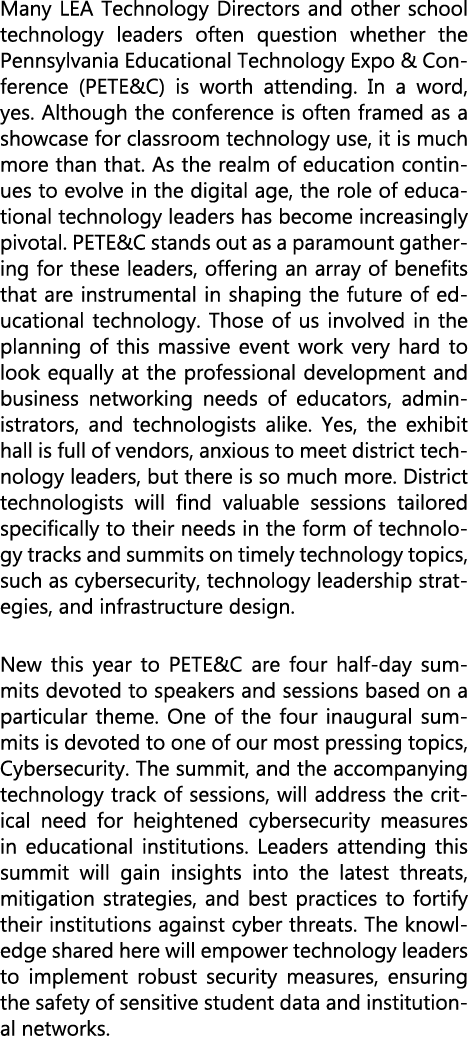 Many LEA Technology Directors and other school technology leaders often question whether the Pennsylvania Educational...