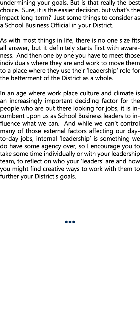 undermining your goals. But is that really the best choice. Sure, it is the easier decision, but what’s the impact lo...