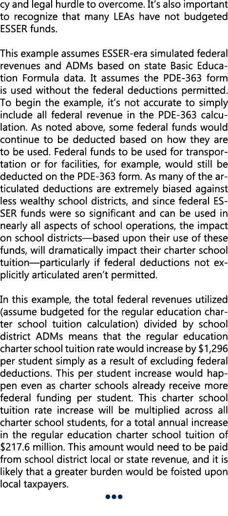 cy and legal hurdle to overcome. It’s also important to recognize that many LEAs have not budgeted ESSER funds. This ...