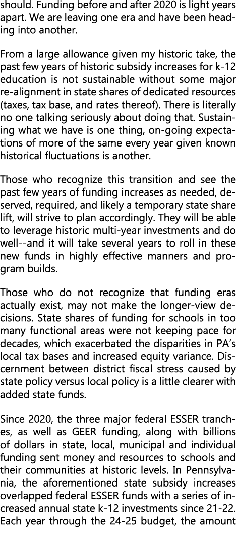 should. Funding before and after 2020 is light years apart. We are leaving one era and have been heading into another...