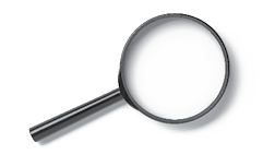 Magnifying glass isolated 