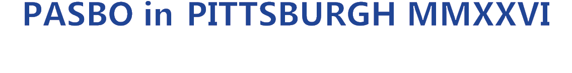 PASBO in PITTSBURGH MMXXVI