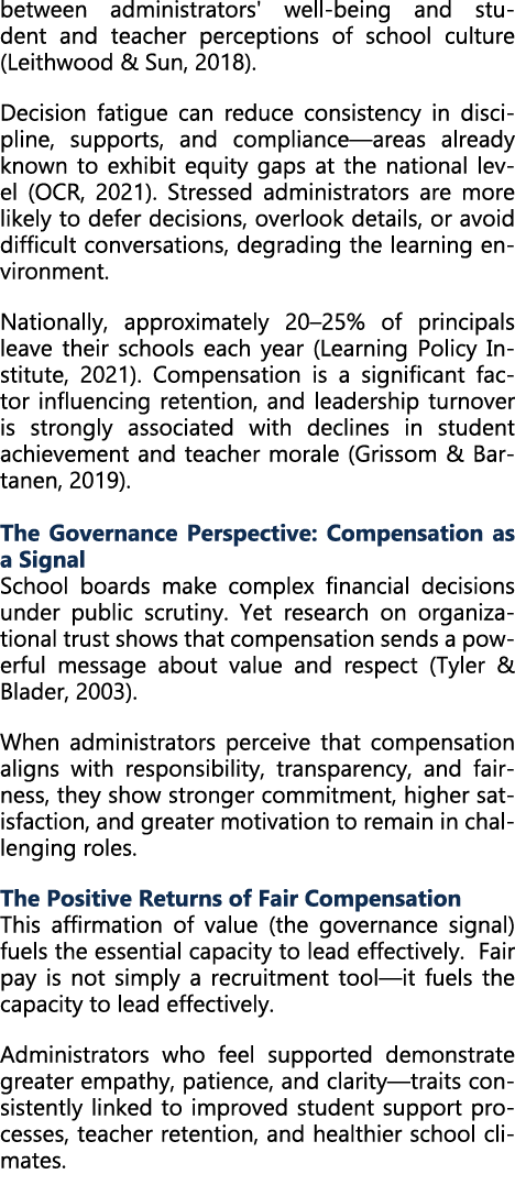 between administrators' well being and student and teacher perceptions of school culture (Leithwood & Sun, 2018). Dec...
