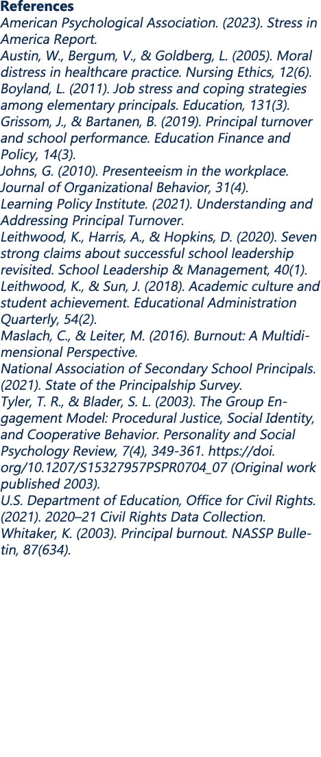 References American Psychological Association. (2023). Stress in America Report. Austin, W., Bergum, V., & Goldberg, ...