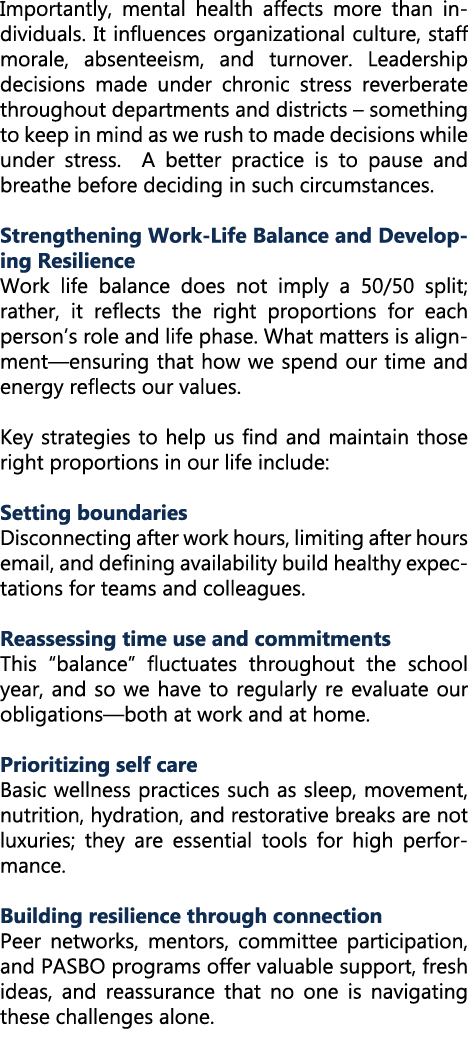 Importantly, mental health affects more than individuals. It influences organizational culture, staff morale, absente...