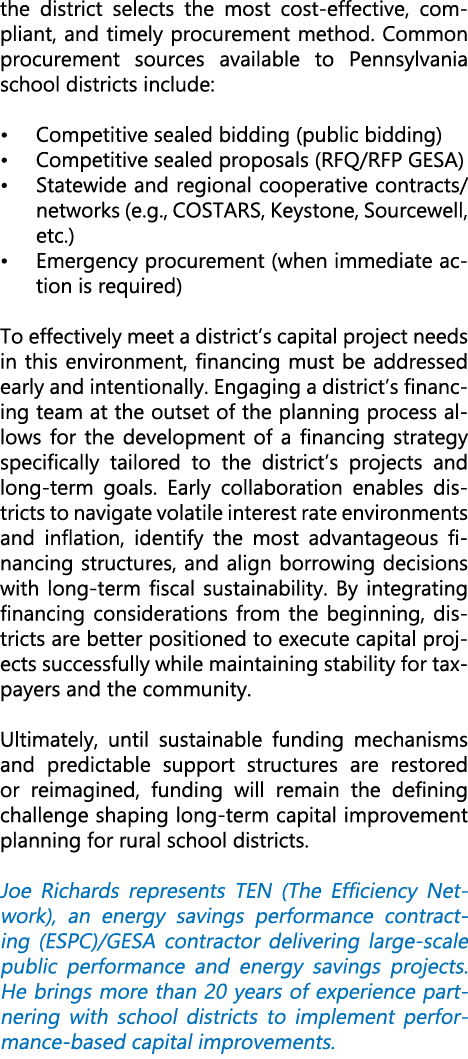 the district selects the most cost effective, compliant, and timely procurement method. Common procurement sources av...