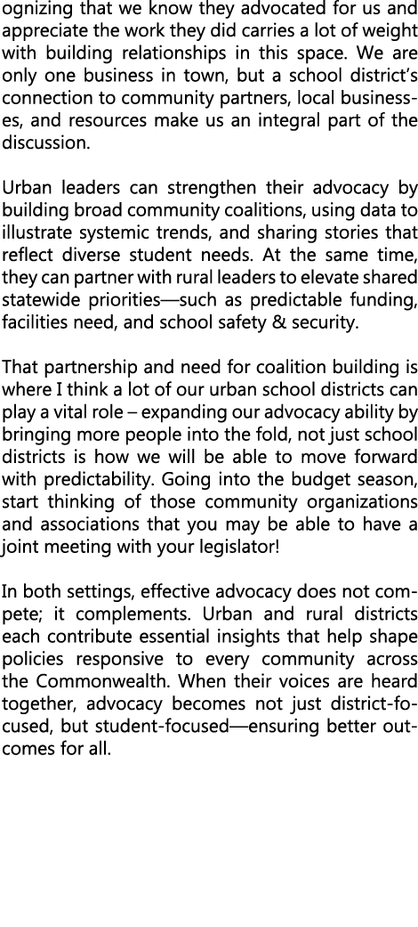 ognizing that we know they advocated for us and appreciate the work they did carries a lot of weight with building re...